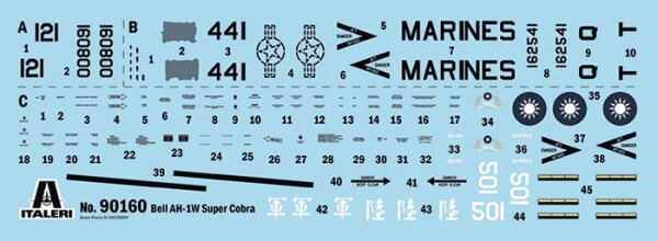 Сборная модель 1/72 Вертолет AH-1W Super Cobra Italeri 90160 детальное изображение Вертолеты 1/72 Вертолеты
