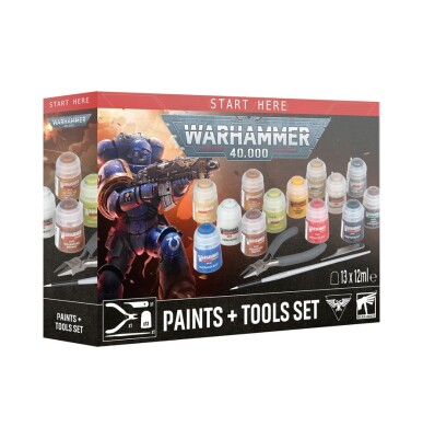 Ігровий набір Warhammer 40000 - PAINTS + TOOLS детальное изображение Игровые наборы WARHAMMER 40,000
