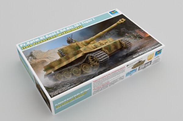 Scale model 1/35 German tank Tiger 1 (late version with zimmerit) Trumpeter 09540 детальное изображение Бронетехника 1/35 Бронетехника