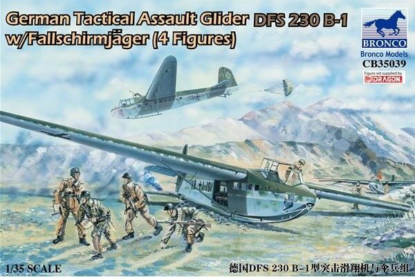 Збірна модель Tacticsl Assault Glider DFS 230 B-1 w/Fallschirmjäger (4 Figures) детальное изображение Самолеты 1/35 Самолеты