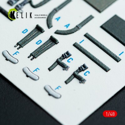 F-8J Crusader 3D декаль інтер'єр для комплекту Hasegawa 1/48 KELIK K48003 детальное изображение 3D Декали Афтермаркет