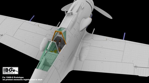 Збірна модель Fw 190D-9 Prototype детальное изображение Самолеты 1/72 Самолеты