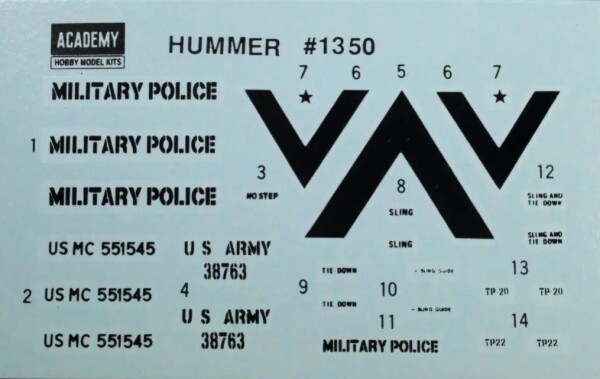 Сборная модель 1/35 армейский автомобиль Хаммер HMMWV M1025 Академия 13241 детальное изображение Автомобили 1/35 Автомобили