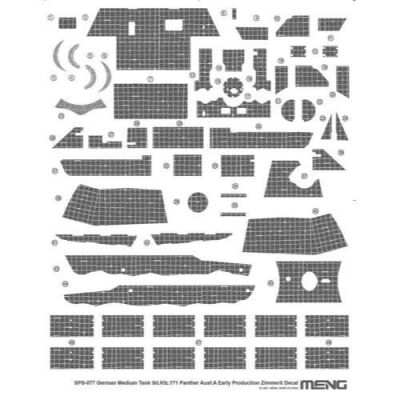 Decal set 1/35 Sd Kfz 171 Panther Ausf A Early Production Zimmerit Decal детальное изображение Декали Афтермаркет