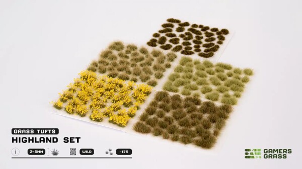 Набір пучків трави гірські Highland Tuft (4-6 мм) Gamers Grass GGSET-HL детальное изображение Наборы деталировки Диорамы