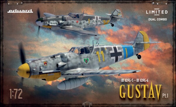 Збірна модель 1/72 Літак Messerschmitt Bf-109g GUSTAV LIMITED DUAL COMBO Eduard part 1 2144 детальное изображение Самолеты 1/72 Самолеты