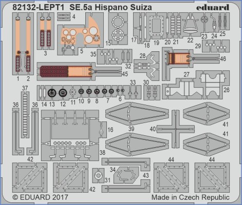 Scale model 1/48 British biplane fighter SE.5a Hispano Suiza Eduard 82132 детальное изображение Самолеты 1/48 Самолеты