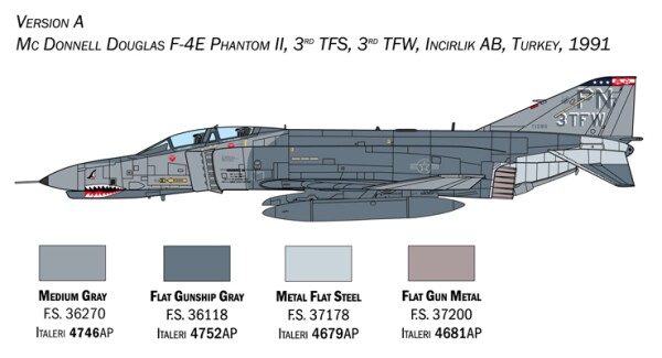 Збірна модель 1/72 Літак F-4E/F Phantom II Italeri 1448 детальное изображение Самолеты 1/72 Самолеты