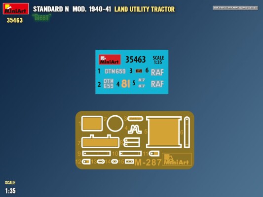 Сборная модель 1/35 Наземный универсальный трактор Standard N «Зеленый», модификация 1940-41 гг детальное изображение Автомобили 1/35 Автомобили