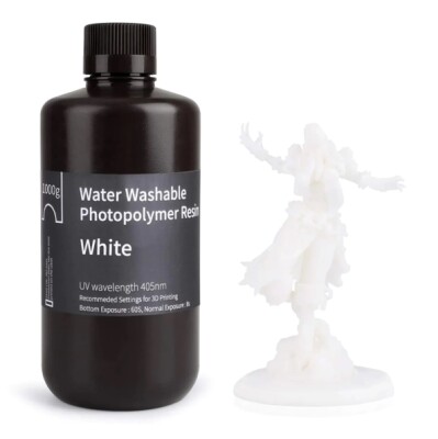 Фотополімерна смола ELEGOO Water Washable Resin "White" (Біла) 1кг детальное изображение Смола для 3D принтеров 3D печать