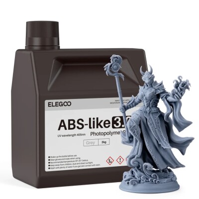 Фотополимерная смола ELEGOO ABS-Like 3.0 resin (серая) 2кг детальное изображение Смола для 3D принтеров 3D печать