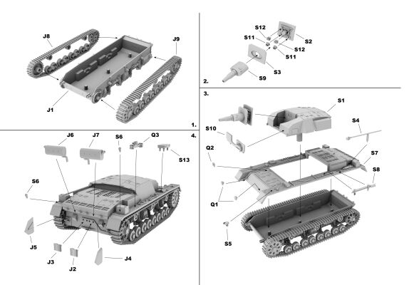 Збірна модель танка Stug III serie 0 детальное изображение Бронетехника 1/72 Бронетехника