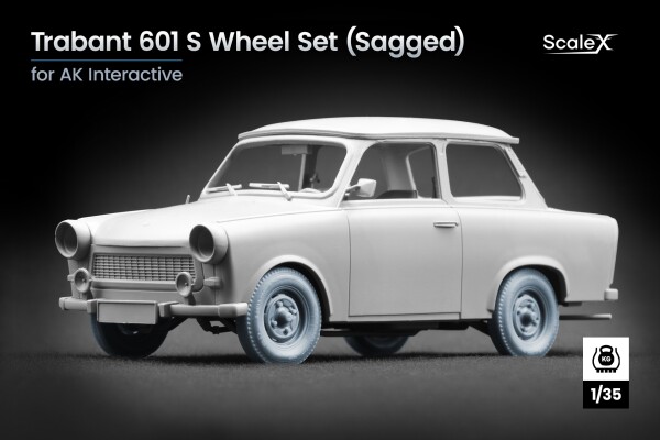Набор колес (с деформацией) для Trabant 601 S от AK-Interactive ScaleX WM 35031S детальное изображение Колёса Афтермаркет