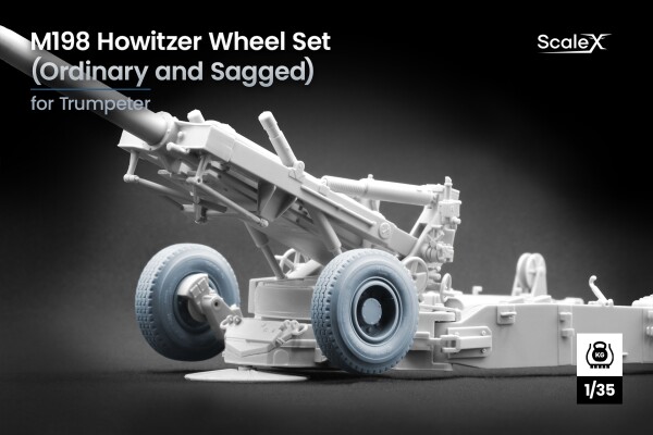 Набор колес для гаубицы M198 (обычные и деформированные) от Trumpeter ScaleX WM 35038C детальное изображение Колёса Афтермаркет