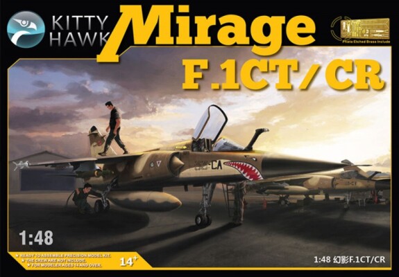 Сборная модель 1/48 Французский истребитель Mirage F.1CT/CR Zimi KH80111 детальное изображение Самолеты 1/48 Самолеты