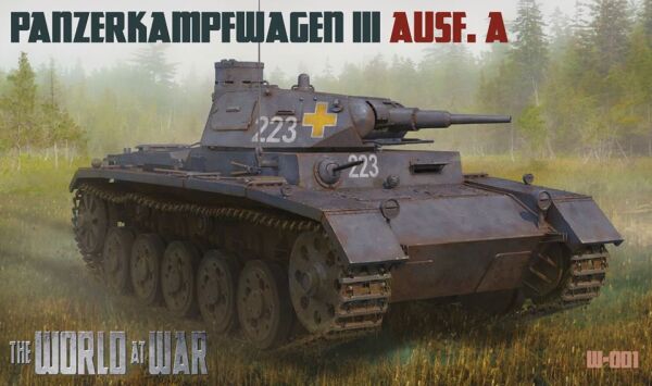 Збірна модель танка Panzerkampfwagen III Ausf. A детальное изображение Бронетехника 1/72 Бронетехника