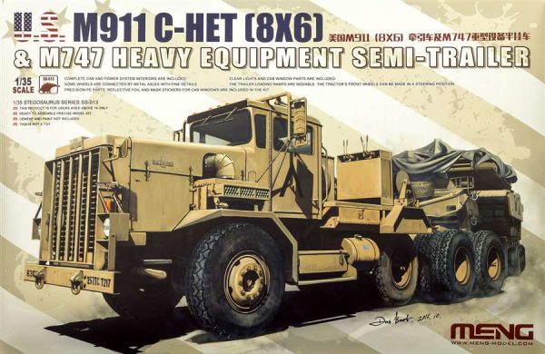 U.S. M911 C-HET(8X6) &amp; M747 HEAVY EQUIPMENT SEMITRAILER детальное изображение Автомобили 1/35 Автомобили