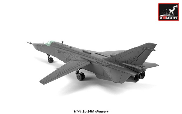 Сборная модель 1/144 Тактический фронтовой бомбардировщик Су-24М Armory Models Group 14702 детальное изображение Самолеты 1/144 Самолеты