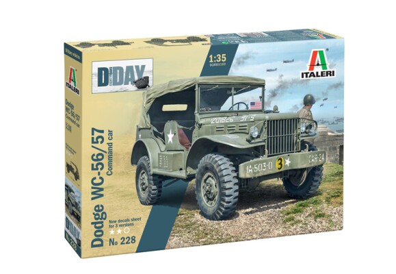 Збірна модель 1/35 Командирський автомобіль Dodge WC-56/57 Italeri 0228 детальное изображение Автомобили 1/35 Автомобили