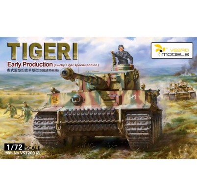 Сборная модель 1/72 Танк Тигр I Ранняя серия (специальный выпуск Lucky Tiger) Vespid Models VS720018 детальное изображение Бронетехника 1/72 Бронетехника