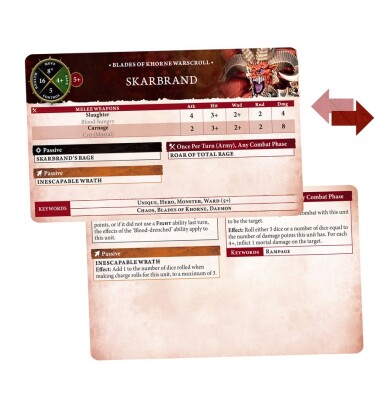 Ігрові карти Warhammer AGE OF SIGMAR WARSCROLL CARDS: BLADES OF KHORNE (ENG) детальное изображение Слаанешиты Хаос