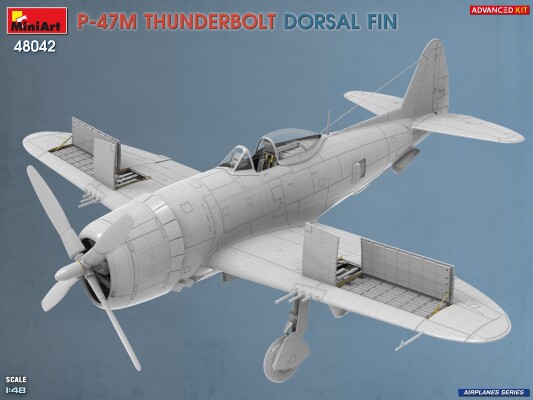 Збірна модель 1/48 Літак P-47M THUNDERBOLT. DORSAL FIN MiniArt 48042 детальное изображение Самолеты 1/48 Самолеты