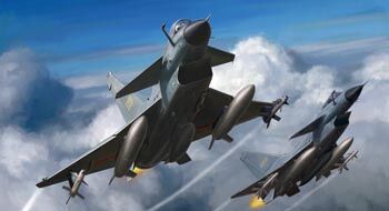 Збірна модель китайського винищувача ВПС НВАК J-10A/10A «Енергічний дракон» детальное изображение Самолеты 1/48 Самолеты
