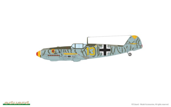 Scale model 1/72 Aircraft Messerschmitt Bf 109E-4 Profipack Edition Eduard 7055 детальное изображение Самолеты 1/72 Самолеты