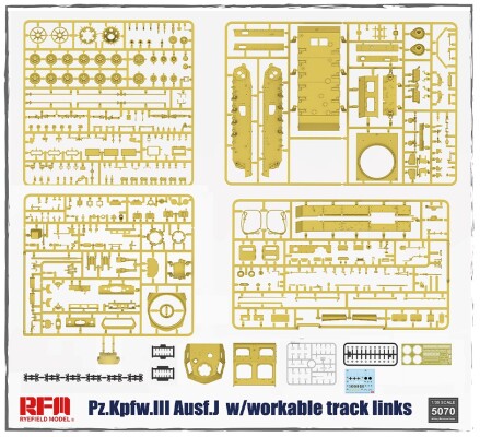 Збірна модель 1/35 Танк Pz.Kpfw.III Ausf.J Rye Field Model RM-5070 детальное изображение Бронетехника 1/35 Бронетехника