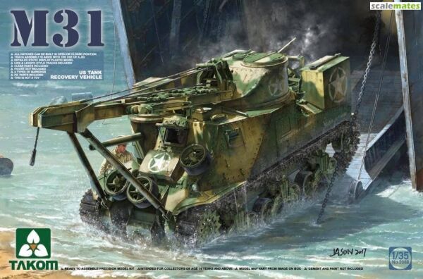 Сборная модель 1/35 Ремонтно-эвакуационный танк М31 Таком 2088 детальное изображение Бронетехника 1/35 Бронетехника