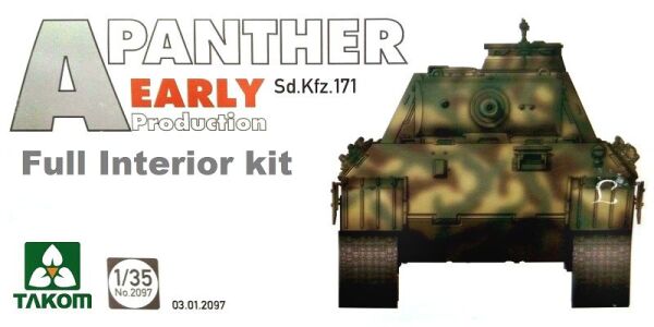 WWII German medium Tank Sd.Kfz.171 Panther A early production w/ full interior kit детальное изображение Бронетехника 1/35 Бронетехника