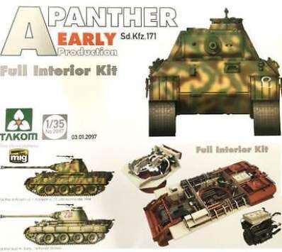 WWII German medium Tank Sd.Kfz.171 Panther A mid-early production w/ full interior kit детальное изображение Бронетехника 1/35 Бронетехника