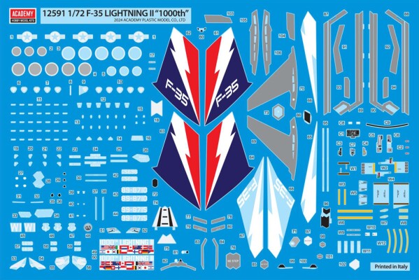 Збірна модель 1/72 Винищувач Lockheed Martin F-35A «1000-й Lightning II» Academy 12591 детальное изображение Самолеты 1/72 Самолеты