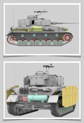 Збірна модель 1/35 Німецький середній танк Panzerkampfwagen IV Ausf.H Sd.Kfz.161/1 Early Production RFM RM-5046 детальное изображение Военная техника 