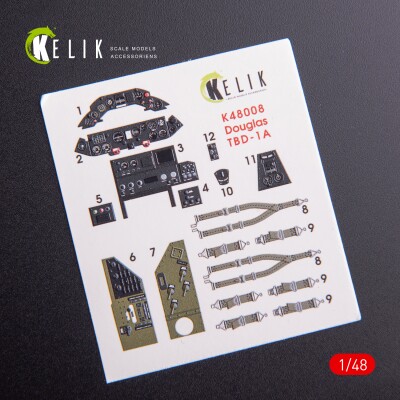 TBD-1A Douglas 3D interior decal for GWH kit 1/48 KELIK K48008 детальное изображение 3D Декали Афтермаркет