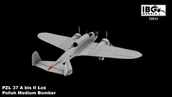 Збірна модель польського середнього бомбардувальника PZL. 37A bis II Łoś детальное изображение Самолеты 1/72 Самолеты