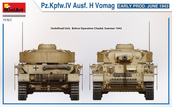 Pz.Kpfw.IV Ausf. H Vomag. EARLY PROD. JUNE 1943 детальное изображение Бронетехника 1/35 Бронетехника