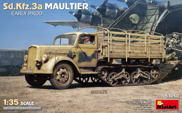 Збірна модель 1/35 Напівгусеничні вантажівки Sd.Kfz.3a Maultier. (Рання версія) MiniArt 53050 детальное изображение Автомобили 1/35 Автомобили