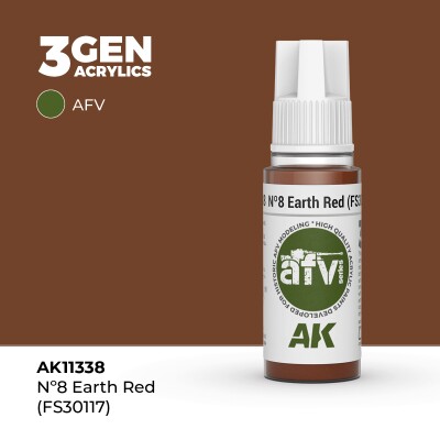 Акрилова фарба Nº8 EARTH RED / Червона земля – AFV (FS30117) АК-interactive AK11338 детальное изображение AFV Series AK 3rd Generation