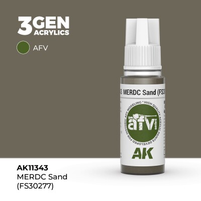 Акриловая краска MERDC SAND / Камуфляж песчаный – AFV (FS30277) АК-интерактив AK11343 детальное изображение AFV Series AK 3rd Generation