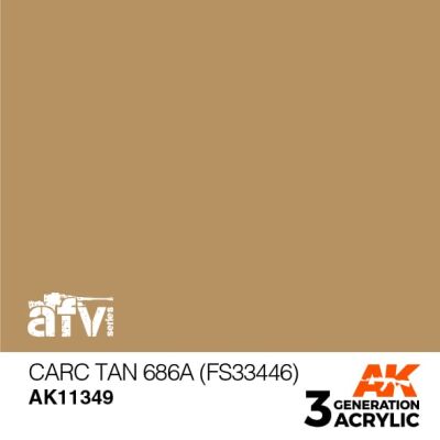  Акриловая краска CARC TAN / Пустынный жёлто-коричневый (FS33446) – AFV АК-интерактив AK11349 детальное изображение AFV Series AK 3rd Generation