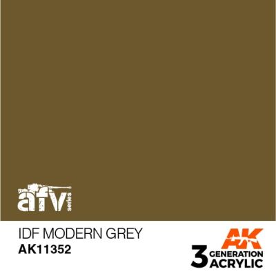 Acrylic paint IDF MODERN GRAY – AFV AK-interactive AK11352 детальное изображение AFV Series AK 3rd Generation