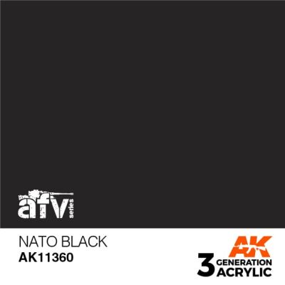 Акрилова фарба NATO BLACK / Чорний НАТО – AFV АК-інтерактив AK11360 детальное изображение AFV Series AK 3rd Generation