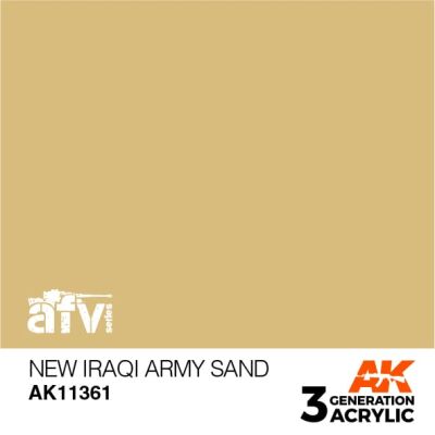 Акриловая краска NEW IRAQI ARMY SAND / Иракский армейско - песчаный – AFV АК-интерактив AK11361 детальное изображение AFV Series AK 3rd Generation