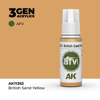 Акрилова фарба BRITISH SAND YELLOW / Британський жовтий пісок – AFV AK-interactive AK11362 детальное изображение AFV Series AK 3rd Generation