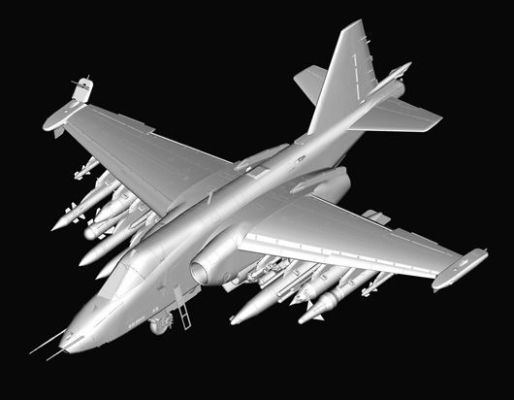 Збірна модель літак Su-25 Frogfoot A детальное изображение Самолеты 1/32 Самолеты