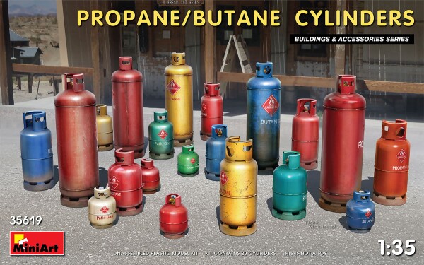 Scale model 1/35 Set Propane/Butane Cylinders MiniArt 35619 детальное изображение Аксессуары Диорамы