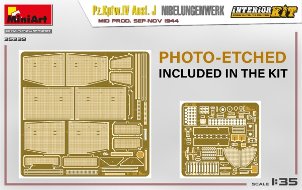 Збірна модель 1/35 Німецький танк Pz.Kpfw. IV Ausf. J вересень-листопад 1944 з інтер'єром MiniArt 35339 детальное изображение Бронетехника 1/35 Бронетехника
