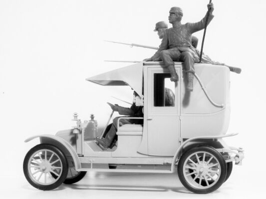 Сборная модель Марнского такси (Битва на Марне (1914) детальное изображение Автомобили 1/35 Автомобили