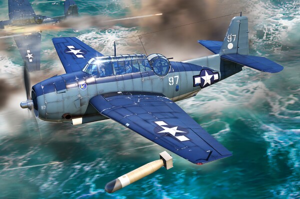 Збірна модель 1/72 Літак TBF-1C Avenger HobbyBoss 87275 детальное изображение Самолеты 1/72 Самолеты